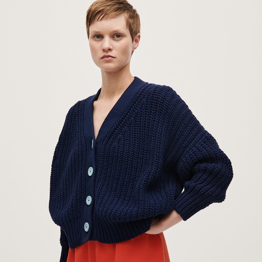 EUC Babaa cardigan no. 18 in navy